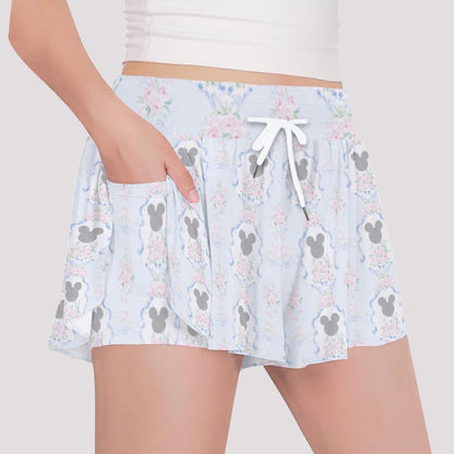 Blue Grandmillenial Girls' Sports Culottes