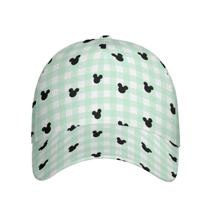 Green Gingham Cap