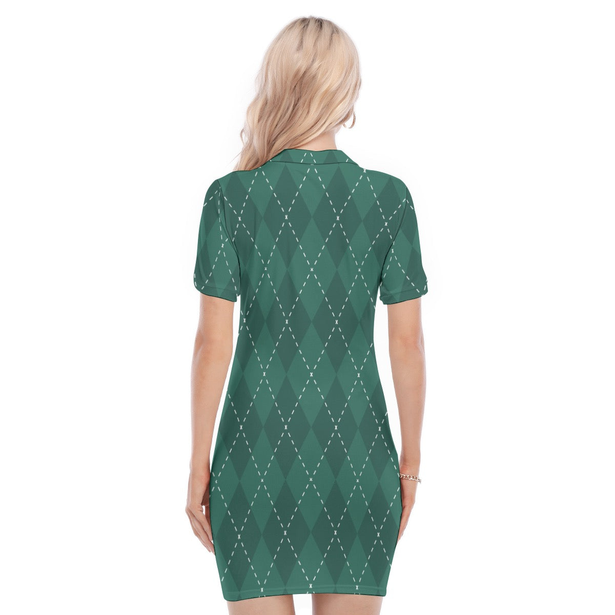 Golf Plaid Women's Polo Collar Dress