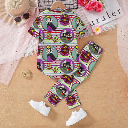Rotten & Evil Striped Kids' Casual Top and Pants Set