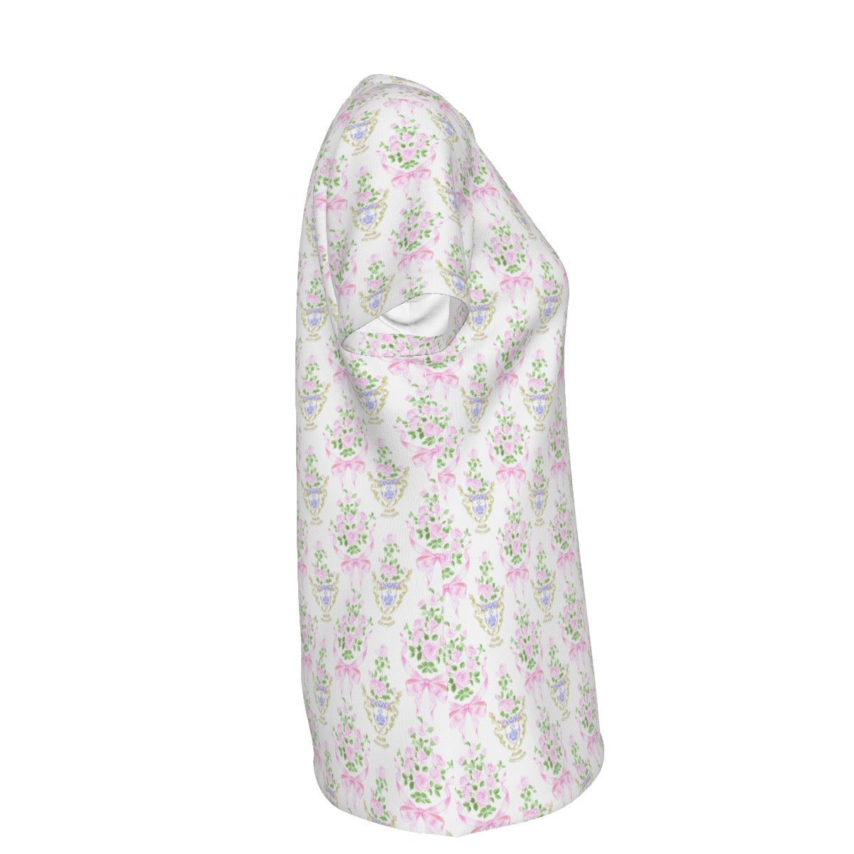 Floral Women's Round Neck Athletic T-Shirt|210GSM
