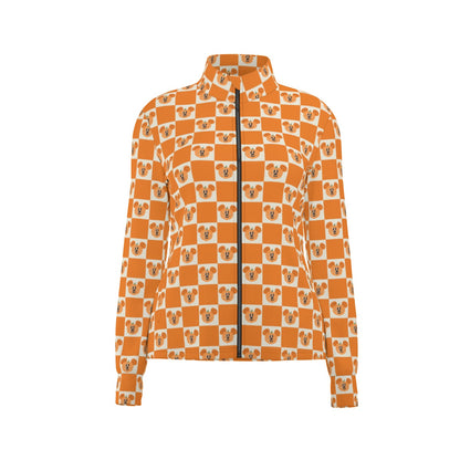Preppy Pumpkin Women's Long Sleeve Thumbhole Jacket