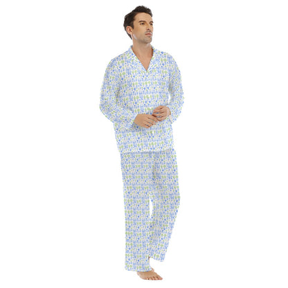 Grandmillenial Santa Men's Lapel Pajama Set