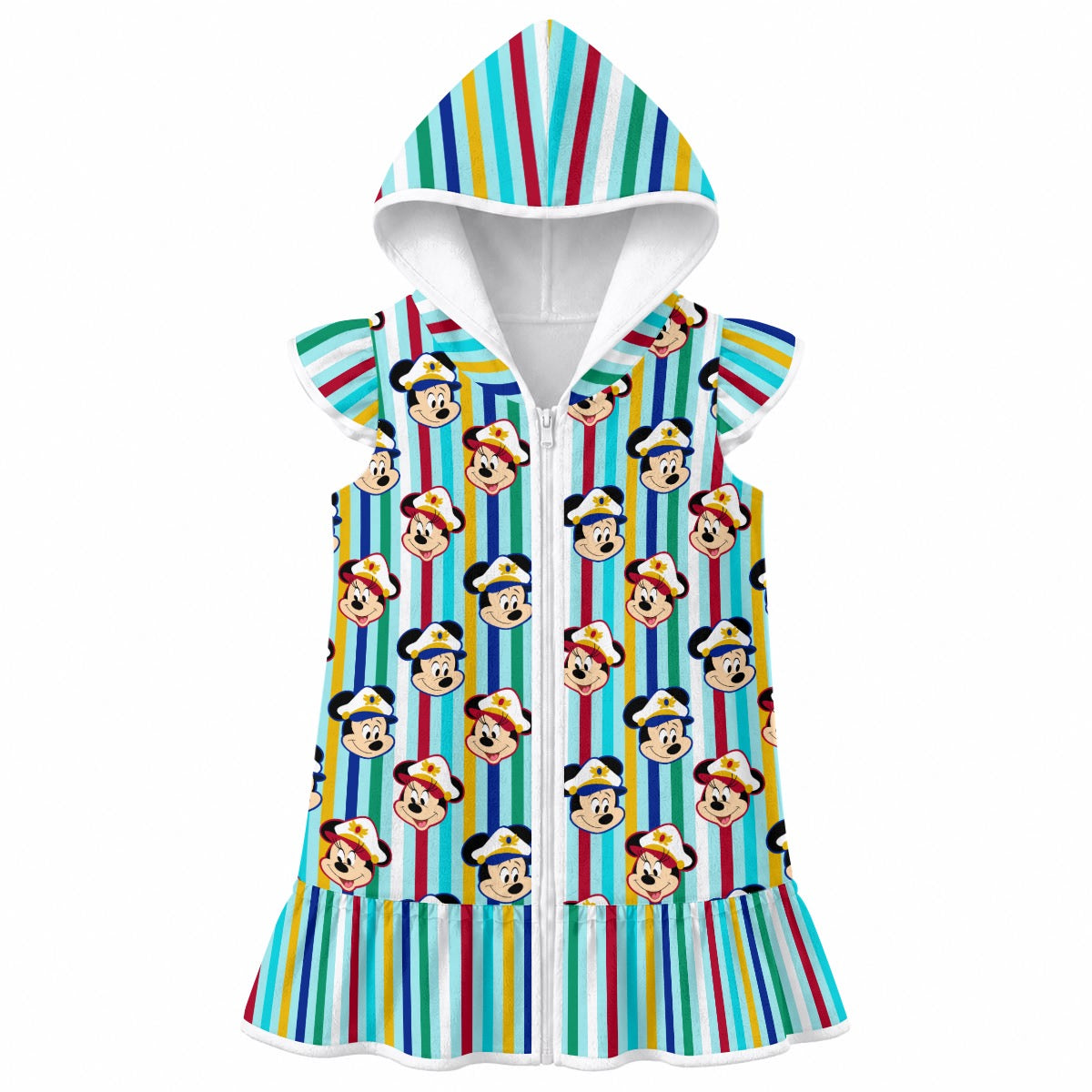 Merry Time Sailors Girls' Hooded Beach Cover-Up
