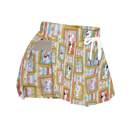 Pup Portrait Women's Sport Skorts With Pocket