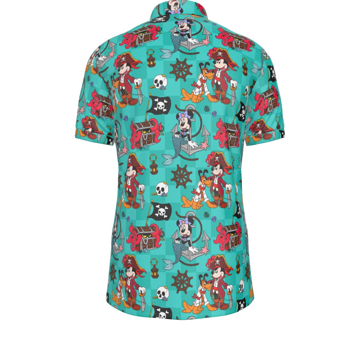 Pirate MM and Merminnie Men's Stretch Collar Polo Shirt