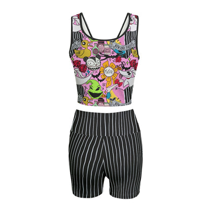 NBC Stitched & Striped Women's Yoga Set