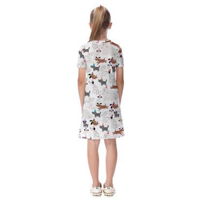 Party Pups Kid's Short Sleeve Dress