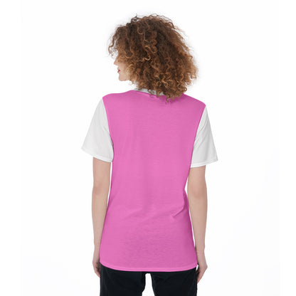 Pink Cindy Bounding Women's Crew Neck T-Shirt|180 GSM Jersey