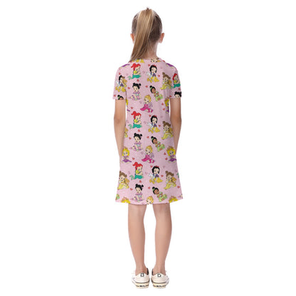 Princess Babies Kid's Short Sleeve Dress