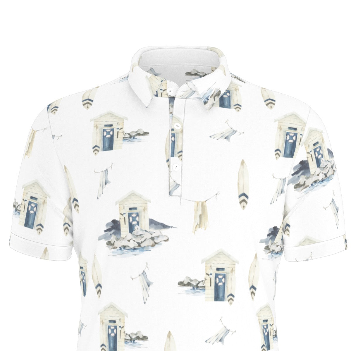 Beach Houses & Boards Men's Stretch Collar Polo Shirt