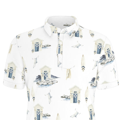 Beach Houses & Boards Men's Stretch Collar Polo Shirt
