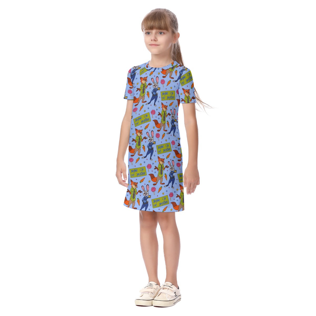 Zoo Animals Kid's Short Sleeve Dress