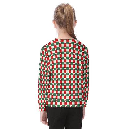 MM Christmas Plaid Kid's Sweater