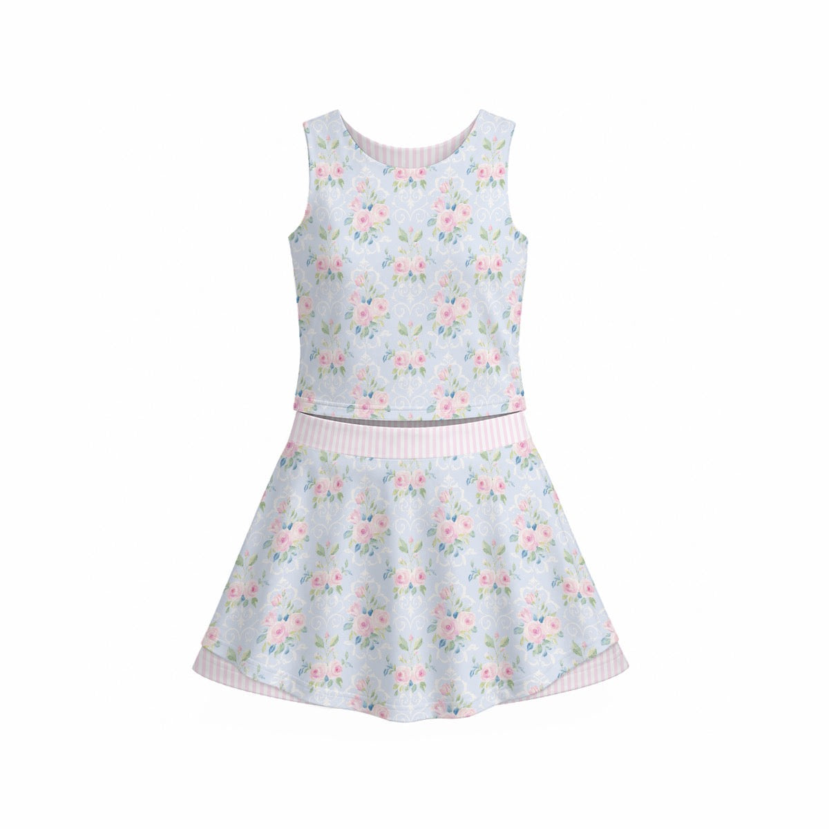 Rose Women's Sports Tank & Skort Set
