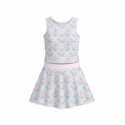 Rose Women's Sports Tank & Skort Set