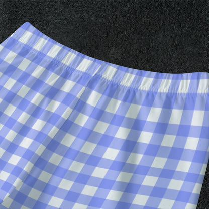 Bright Blue GIngham Kid's Sleep Pajamas