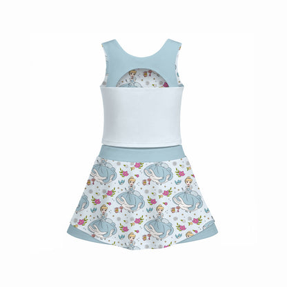 Cindy Girl's Sports Tank & Skort Set