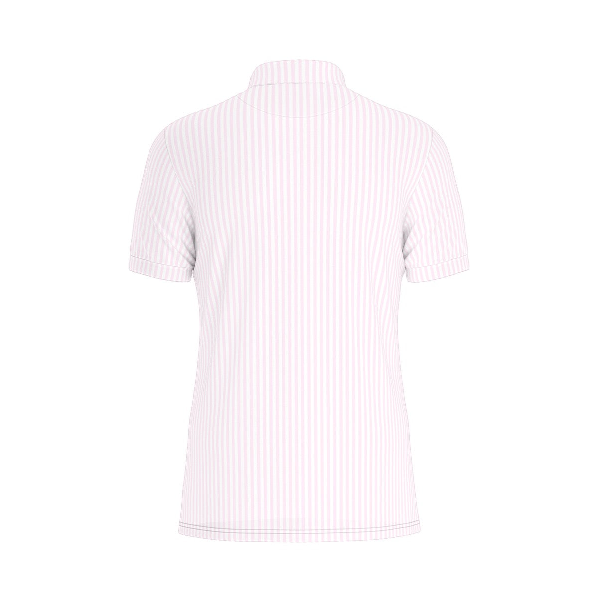 Rose Stripe Men's Stretch Collar Polo Shirt