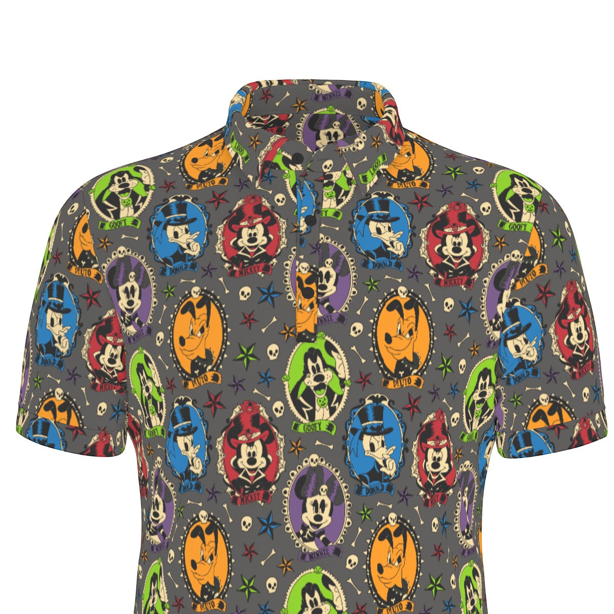 Not So Scary Cameos Men's Stretch Collar Polo Shirt