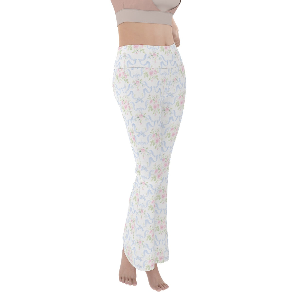 Grandmillenial Ribbon Women's Flare Yoga Pants