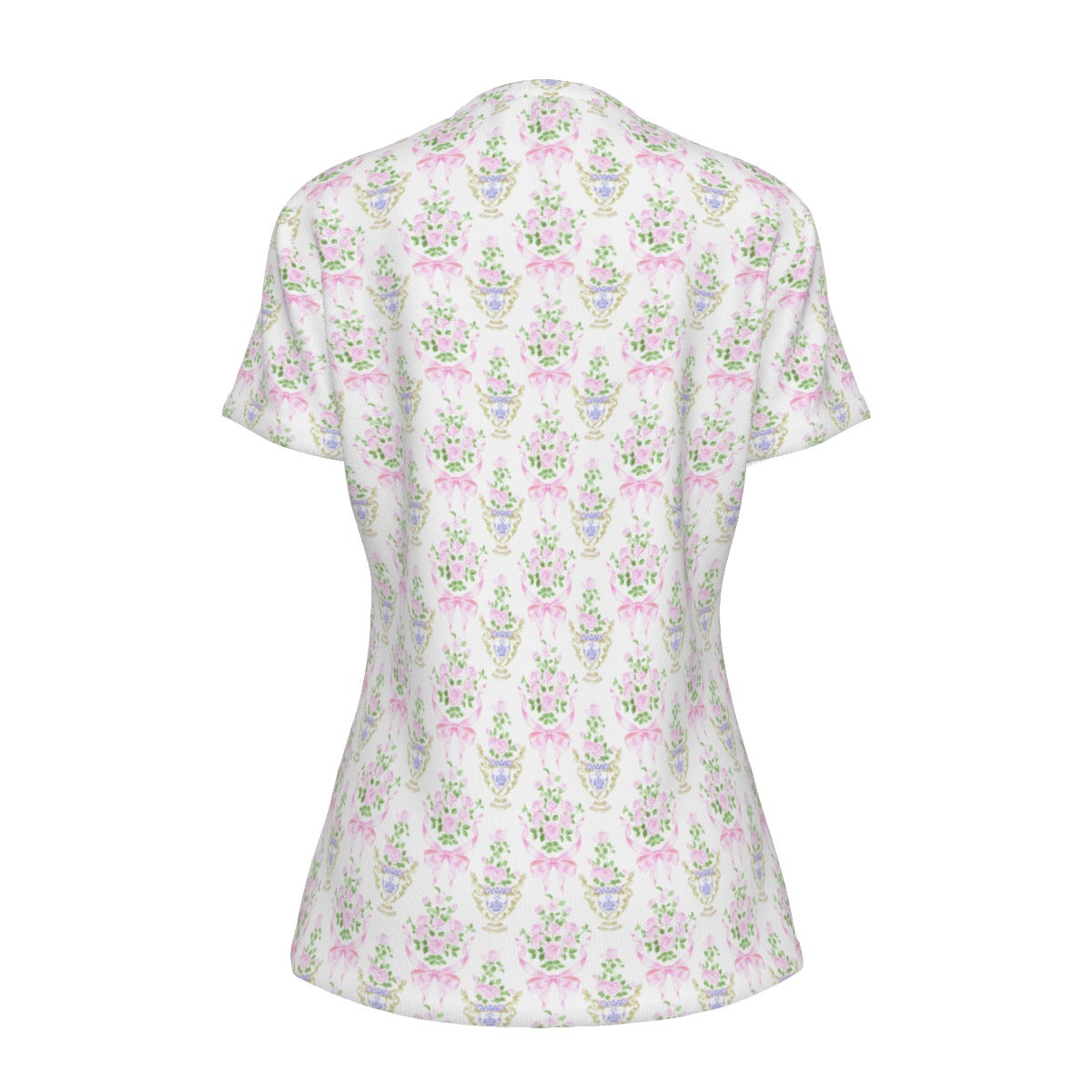 Floral Women's Round Neck Athletic T-Shirt|210GSM
