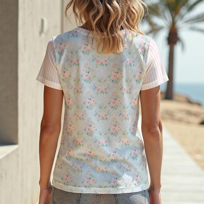 Rose Women‘s V-neck T-Shirt