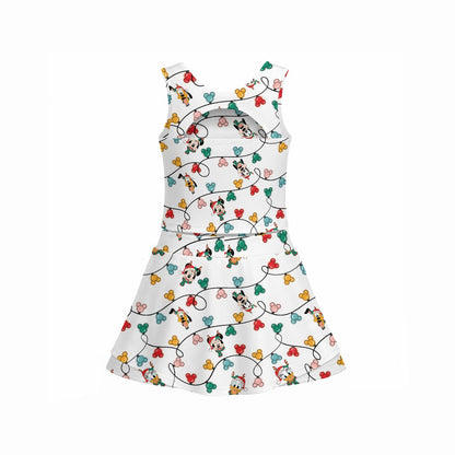 MM Christmas Lights & Friends Girl's Sports Tank & Skort Set