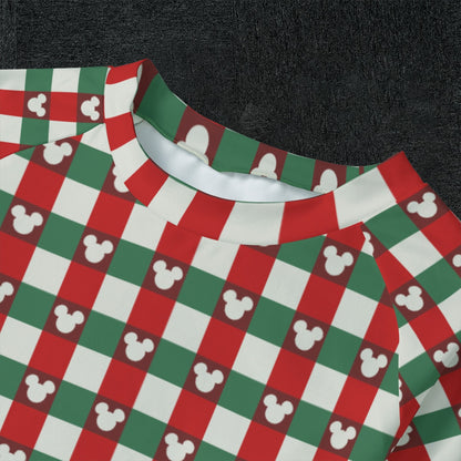 MM Christmas Plaid Kid's Raglan Sleeve Pajama Set