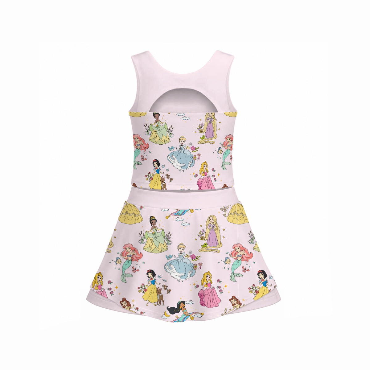 Princess Girl's Sleeveless Sports Tank & Skort Set