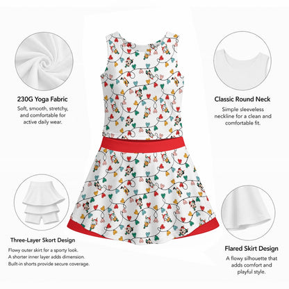 MM Christmas Lights & Friends Women's Sports Tank & Skort Set