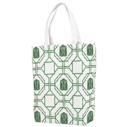 Bamboo Trellis & Jacket Canvas Bag With Shoulder Strap