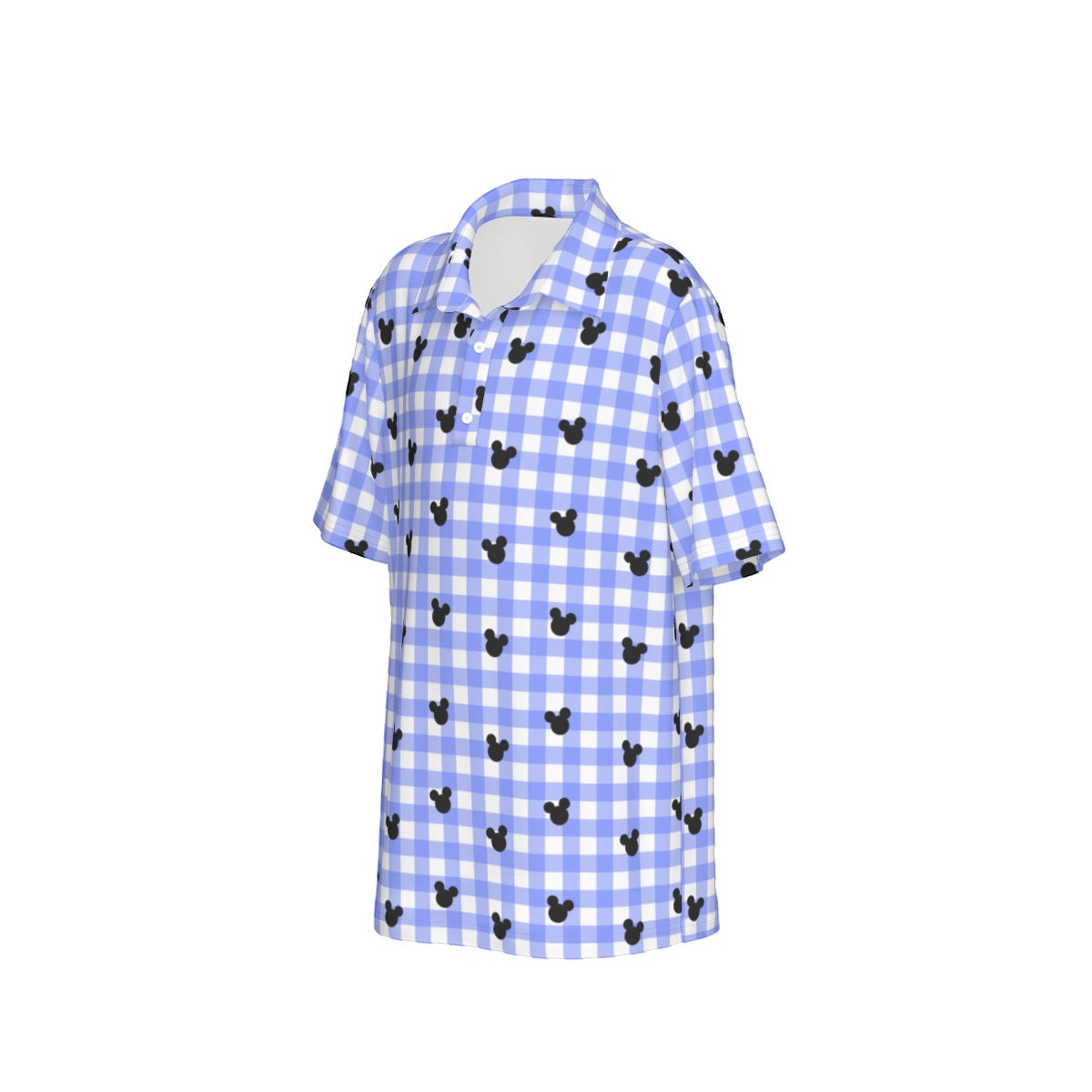 Bright Blue Gingham Boys Polo Collar Jersey |210GSM