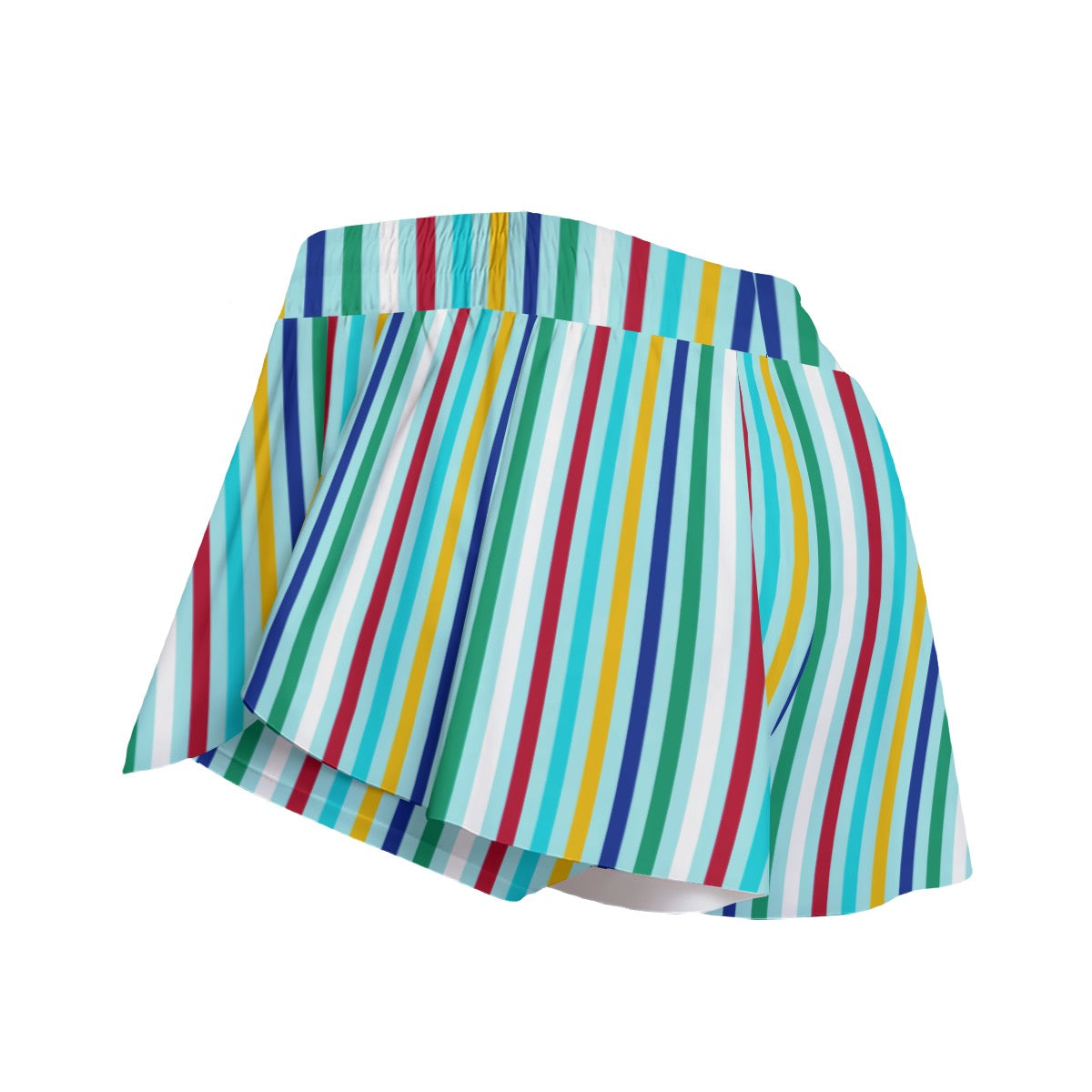 Merry Time Stripe Women's Sport Skorts With Pocket