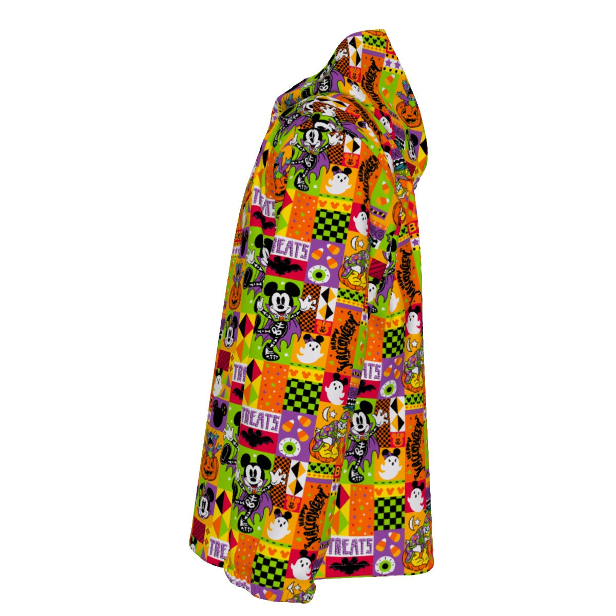 Trick or Treat Friends Men's Hooded Zipper Jacket
