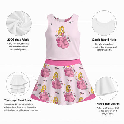 The Sleeping Princess Girl's Sports Tank & Skort Set
