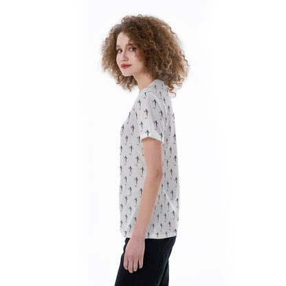Mary’s Penguin Friends V-neck Women's T-shirt