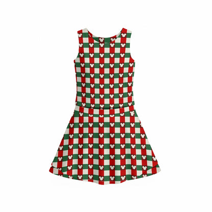 MM Christmas Plaid Girl's Sports Tank & Skort Set