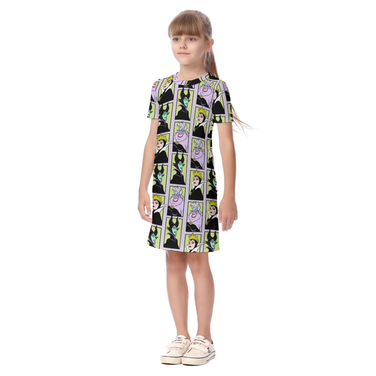 Villain Portrait Kid's Short Sleeve Dress