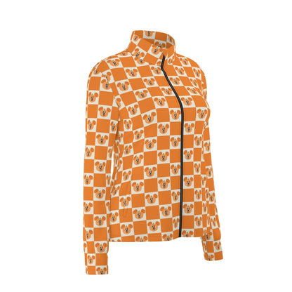 Preppy Pumpkin Women's Long Sleeve Thumbhole Jacket