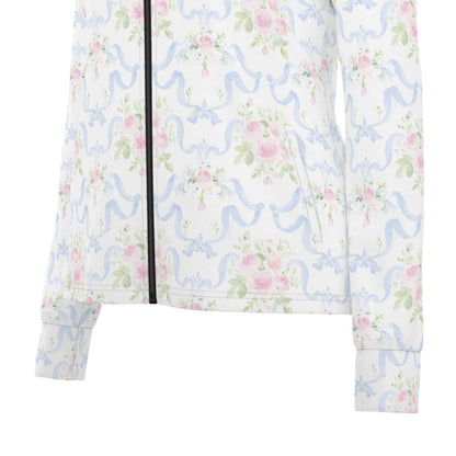Grandmillenial Ribbon Women's Long Sleeve Thumbhole Jacket