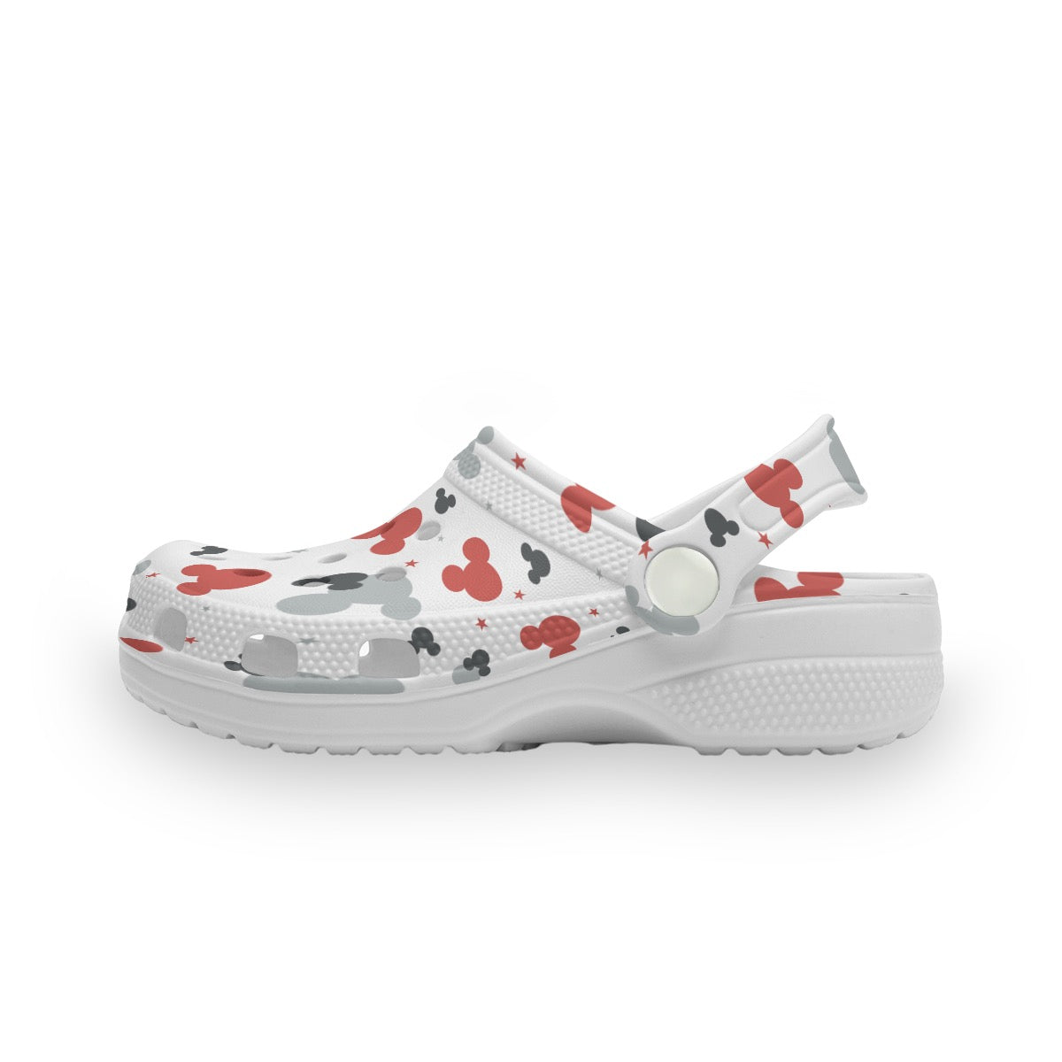 Red & Gray Children's Hole Shoes