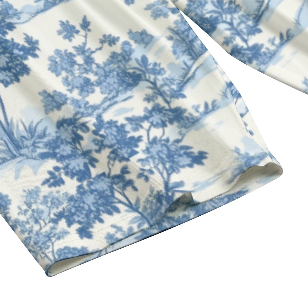 French Toile Women's T-shirt Set With Short Sleeve