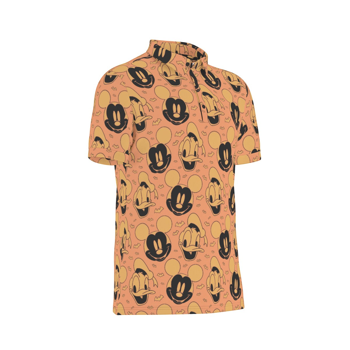 Pumpkin Carving [orange] Men's Stretch Collar Polo Shirt