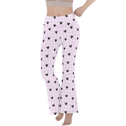 Bright Pink Women's Flare Yoga Pants