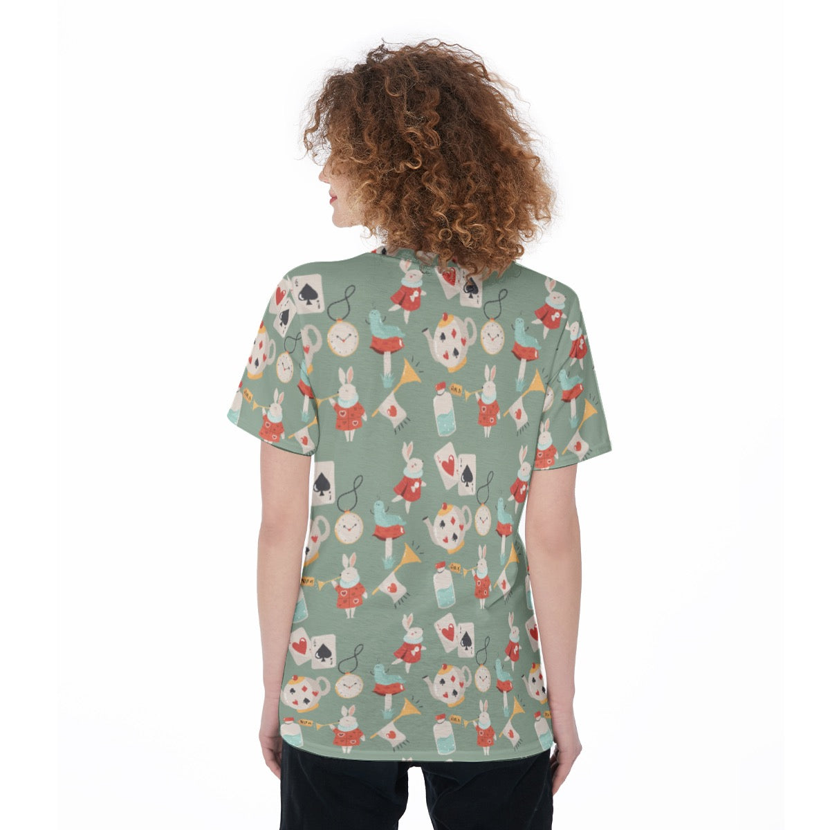 Green Alice Icons Women's Crew Neck T-Shirt