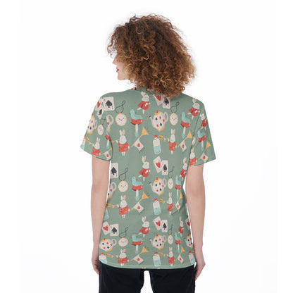 Green Alice Icons Women's Crew Neck T-Shirt