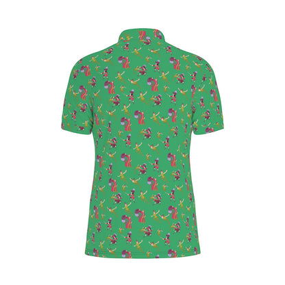 Green Peter Men's Stretch Collar Polo Shirt