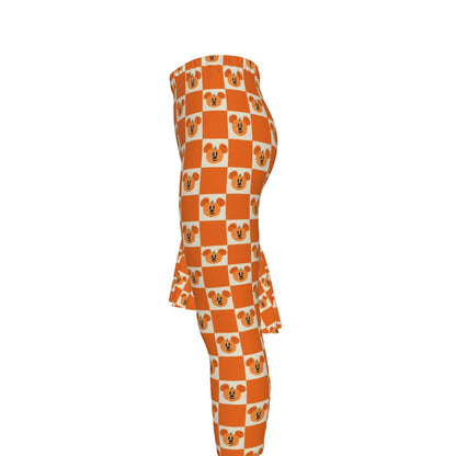 Preppy Pumpkin Print Kid's Casual Suit