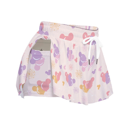 Pastel MM Balloons Women's Sport Skorts With Pocket